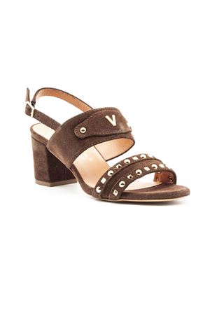 Sandalo in suede marrone VIA ROMA 15 | 4645EBANO